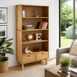 Versatile Wooden Bookcase for Home Organization