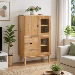 Versatile Highboard for Everyday Use 85x43x125cm