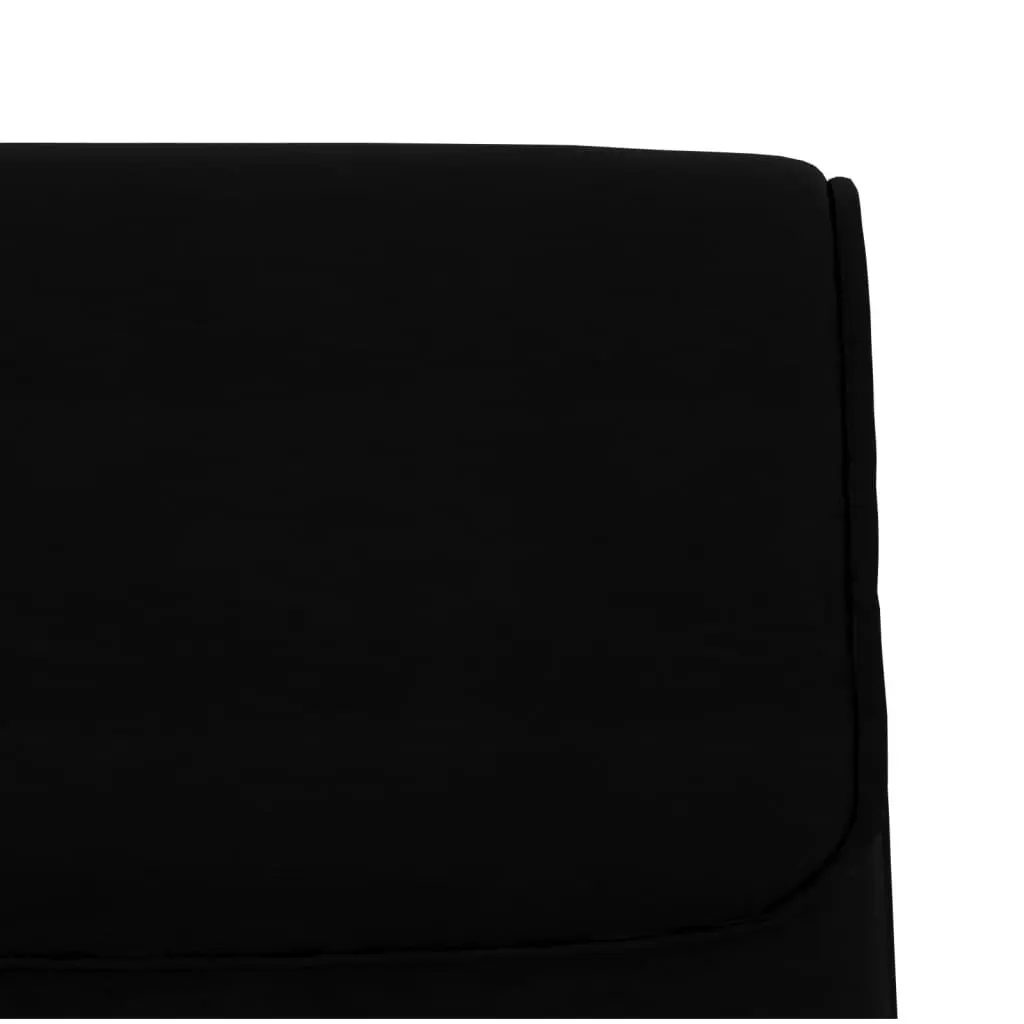 Faux Leather Bench Seating Upholstered Padded Back Rest Black Metal Frame 100 x 64 x 80 cm