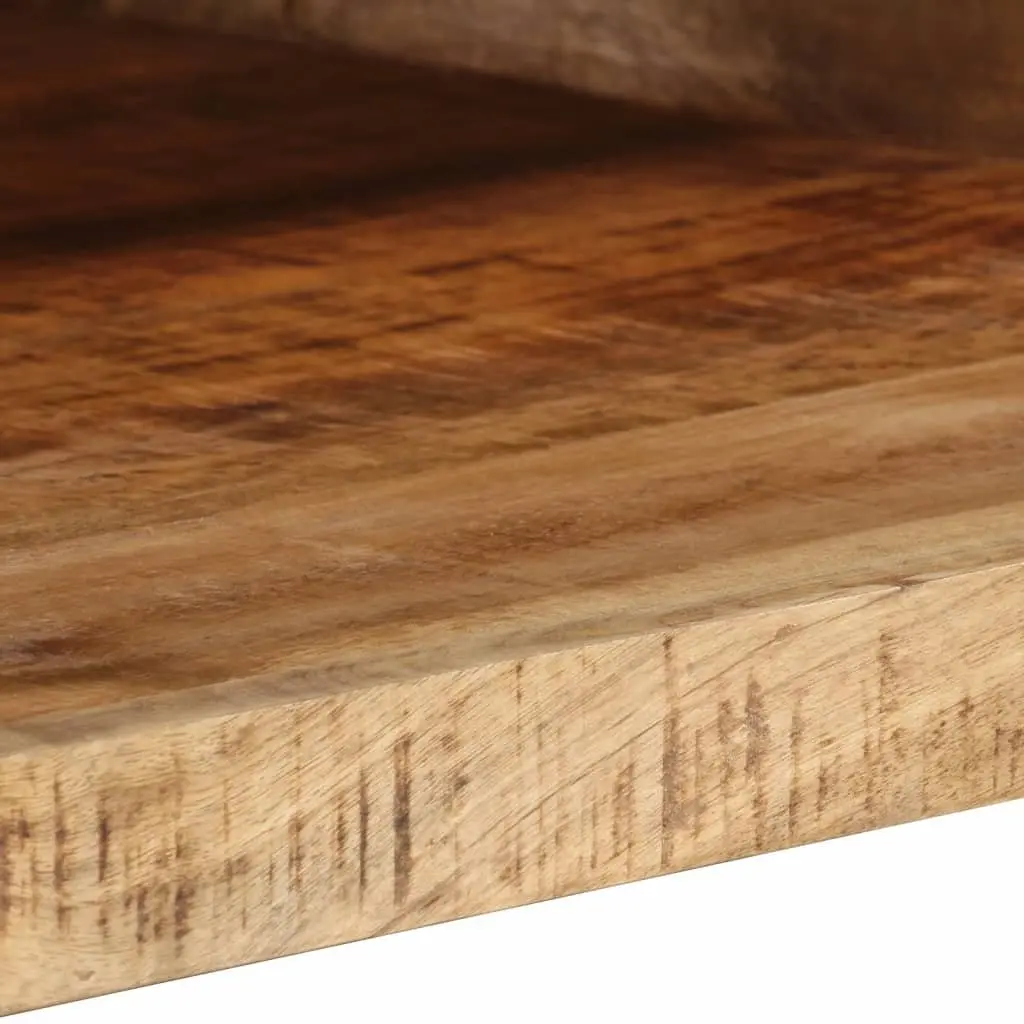 Coffee Table Solid Mango Wood 80x55x30 cm Brown with Storage Compartment