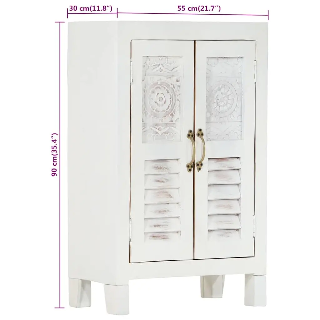 White Storage Cabinet Sideboard 55x30x90cm