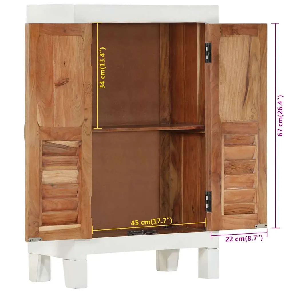 White Storage Cabinet Sideboard 55x30x90cm