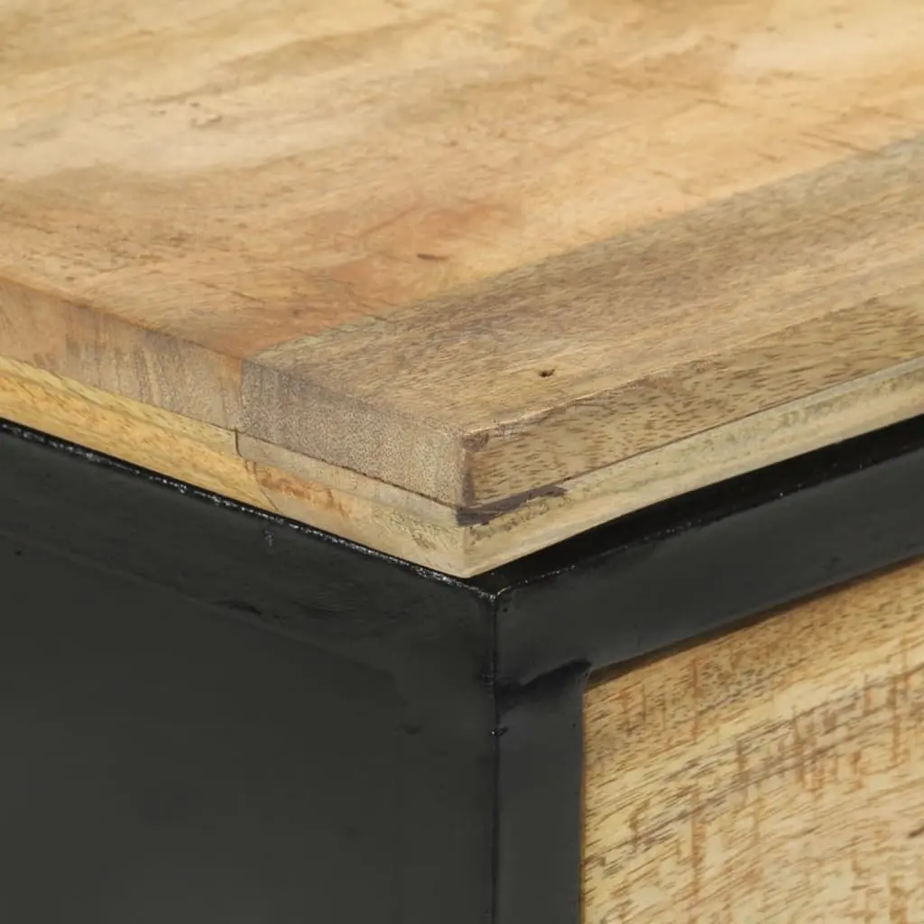 Console Table Solid Mango Wood 110cm x 30cm x 75cm Brown 2 Drawers Shelf Modern Storage Entryway
