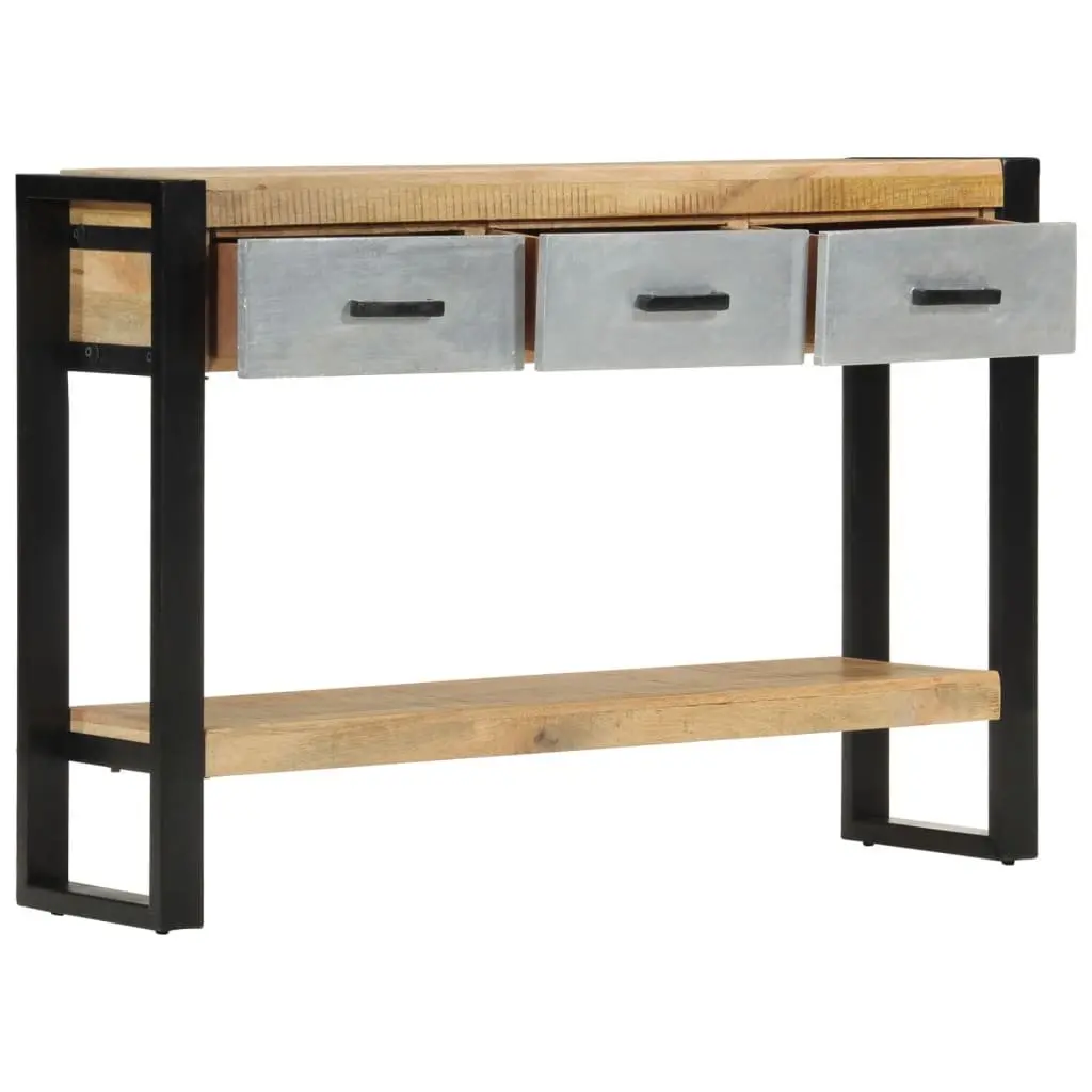 Console Table Solid Mango Wood 110x30x76cm Brown with 2 Drawers and 1 Shelf