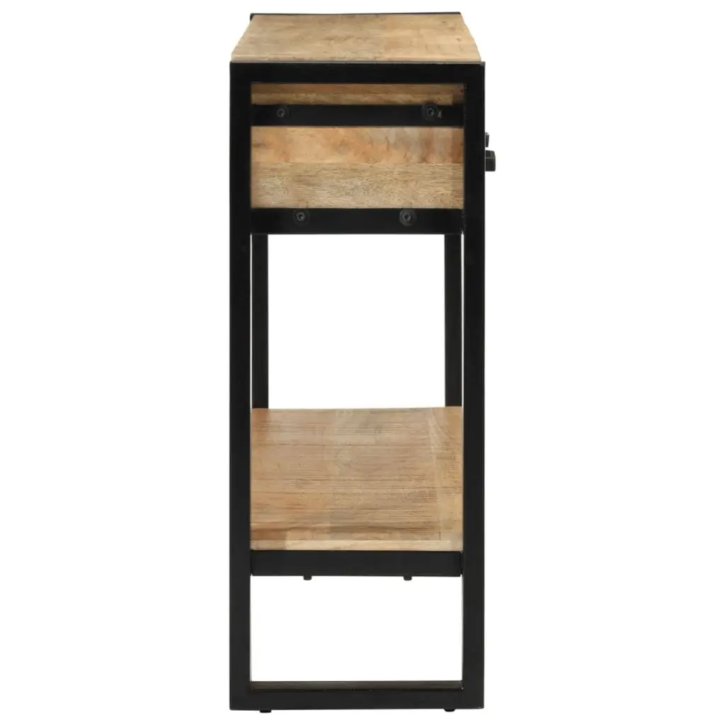 Console Table Solid Mango Wood 110x30x76cm Brown with 2 Drawers and 1 Shelf