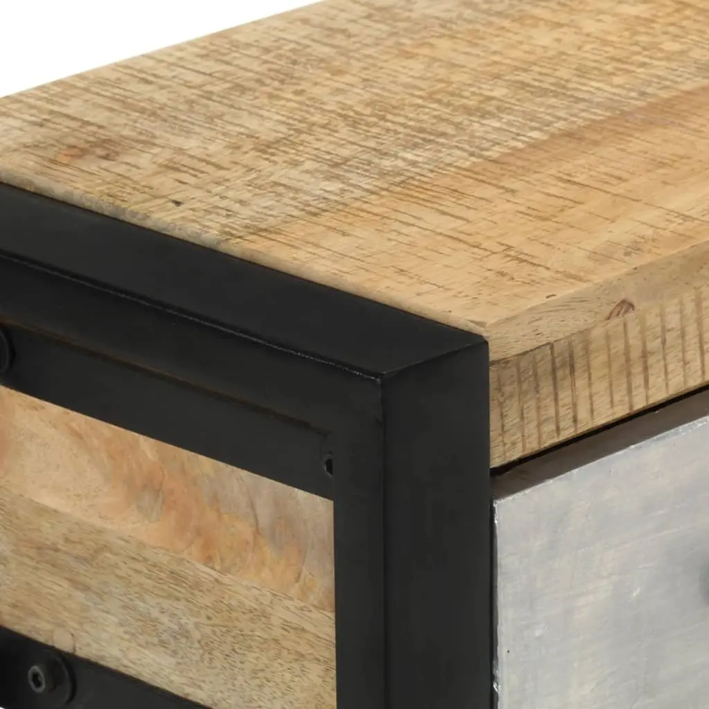 Console Table Solid Mango Wood 110x30x76cm Brown with 2 Drawers and 1 Shelf