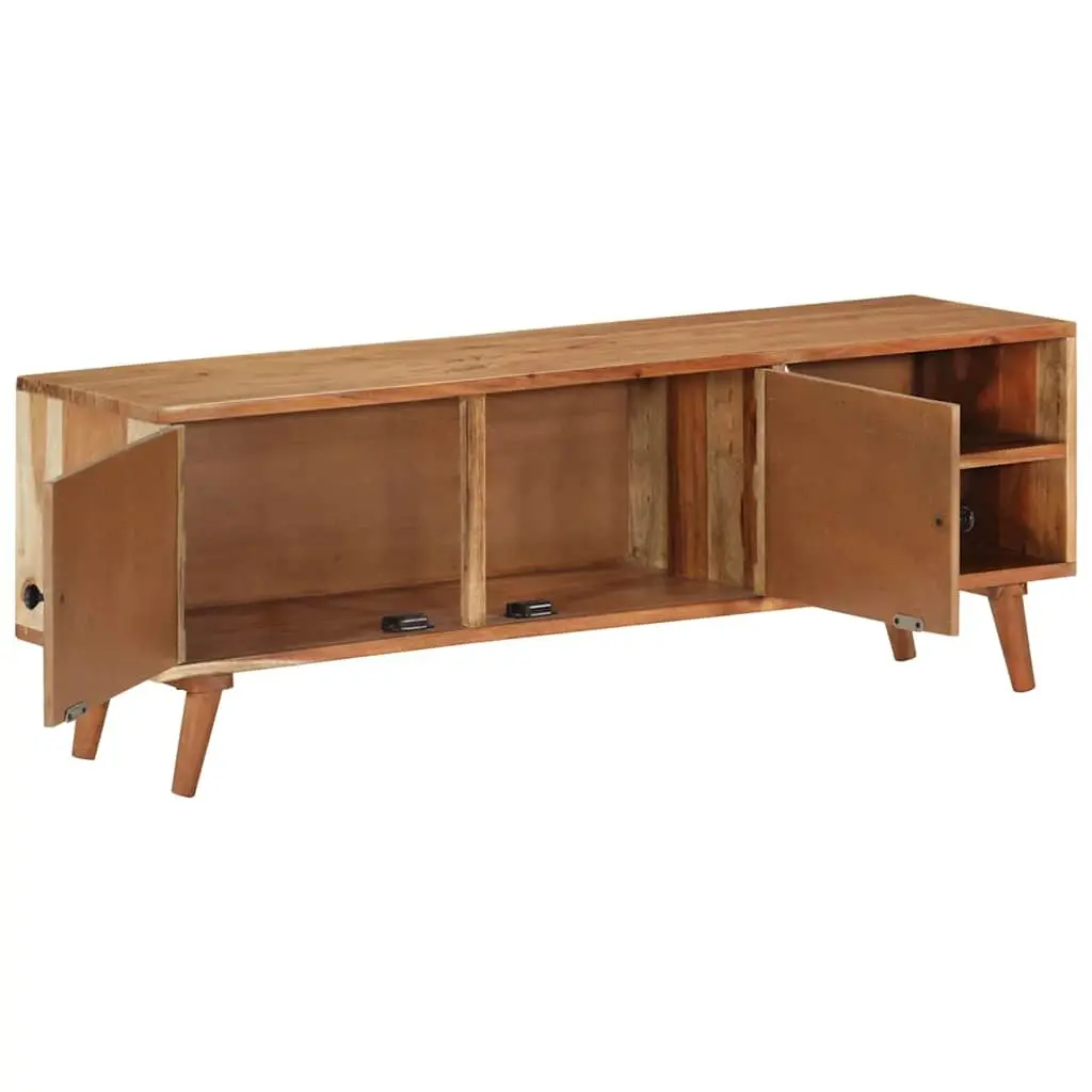 TV Cabinet 112x30x40 cm Solid Wood Acacia Brown Storage Unit Media Stand