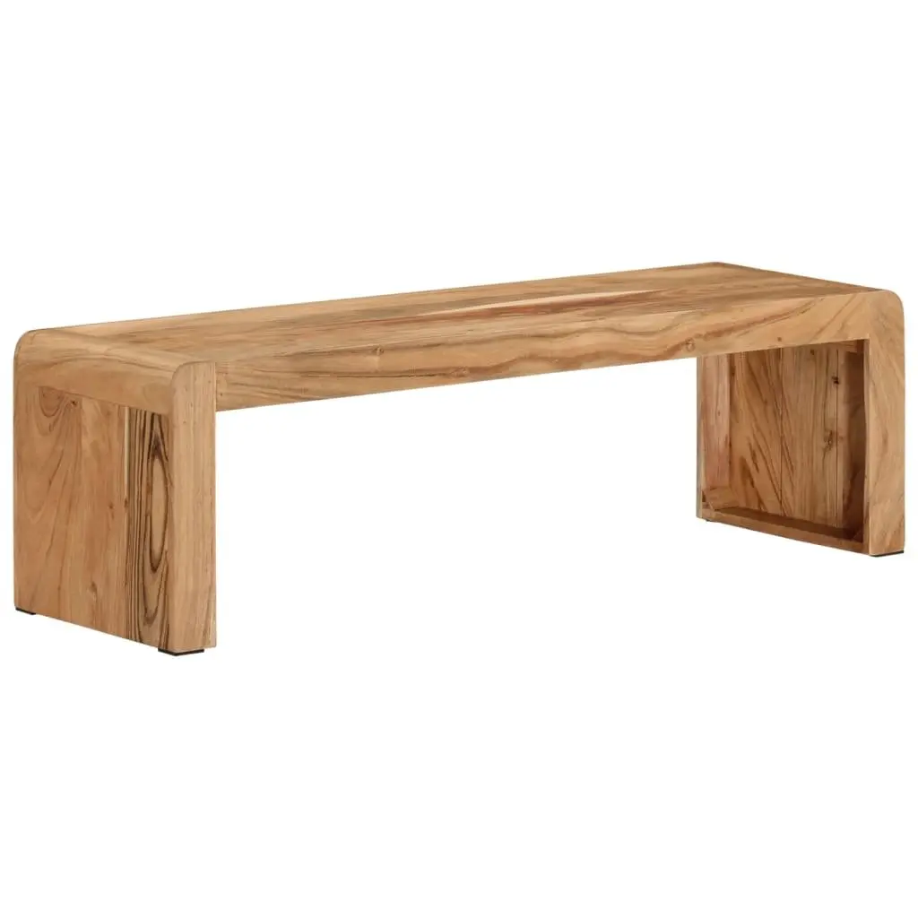 TV Stand Rustic Style Solid Acacia Wood 110x33x33 cm Brown Living Room Media Unit
