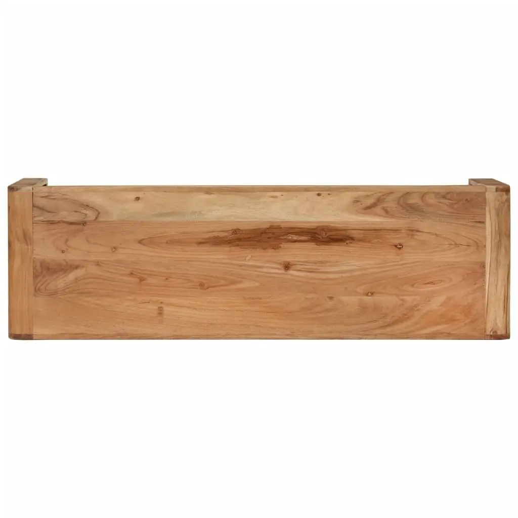 TV Stand Rustic Style Solid Acacia Wood 110x33x33 cm Brown Living Room Media Unit