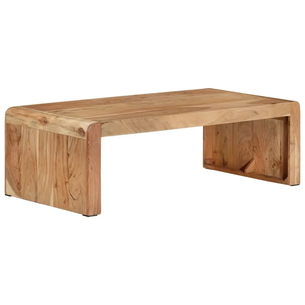 Coffee Table 110x55x35 cm Solid Acacia Wood Brown Farmhouse Living Room Accent