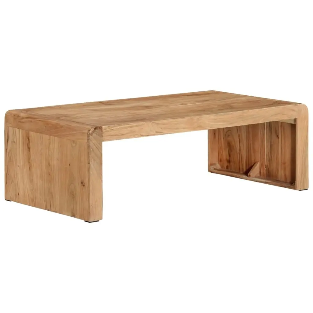Coffee Table 110x55x35 cm Solid Acacia Wood Brown Farmhouse Living Room Accent