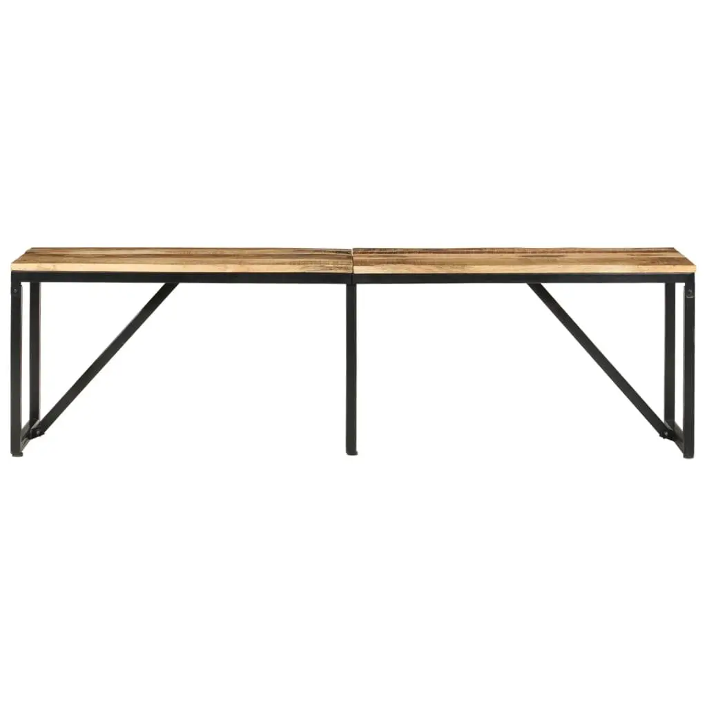 Solid Wood Bench 160x35x46 cm Industrial Style Seating Living Room Hallway