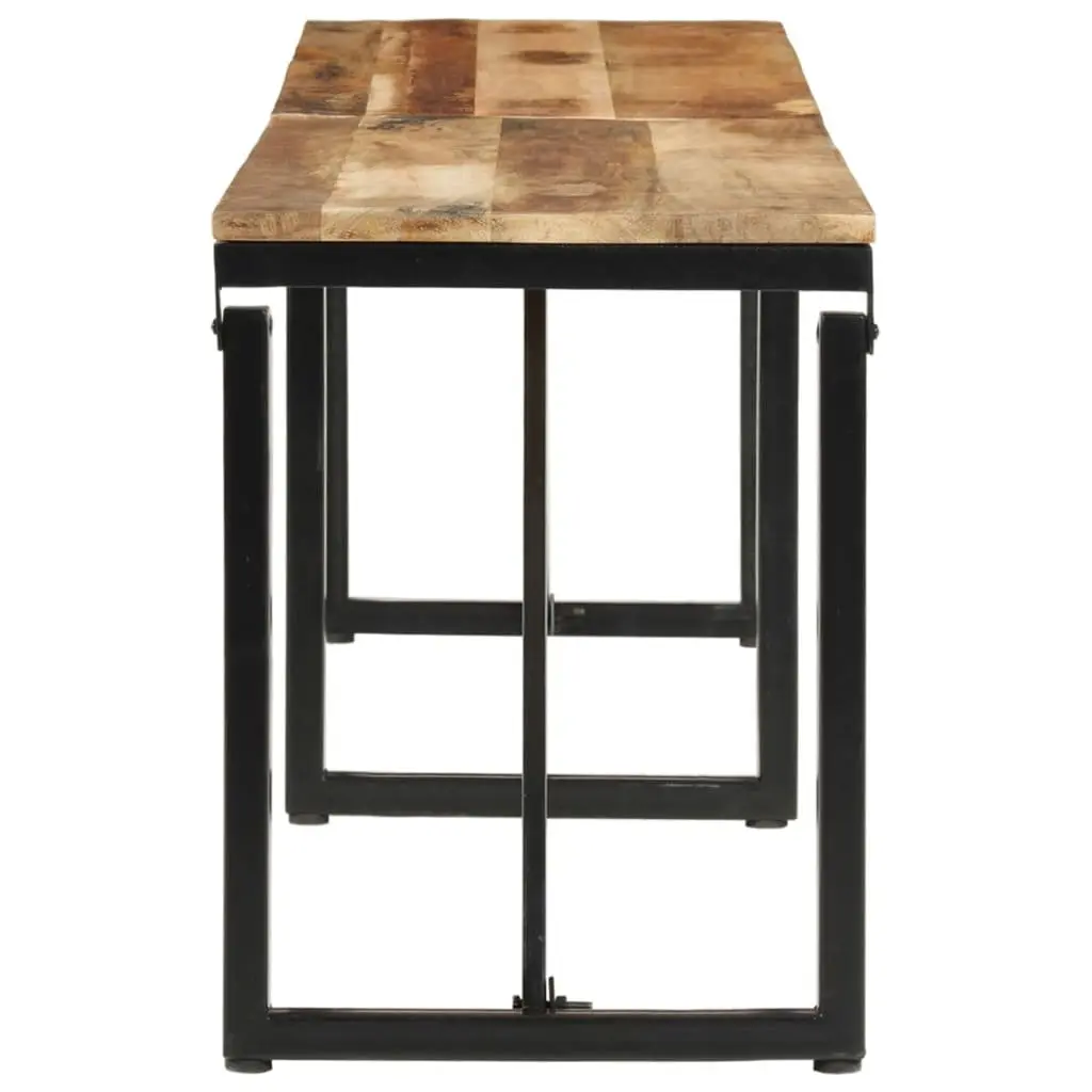 Solid Wood Bench 160x35x46 cm Industrial Style Seating Living Room Hallway