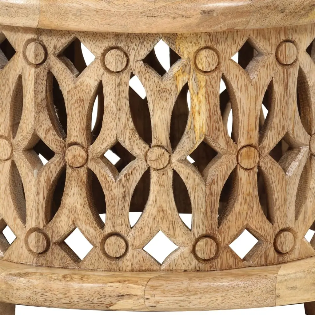 2 Piece Coffee Table Set Solid Mango Wood Brown
