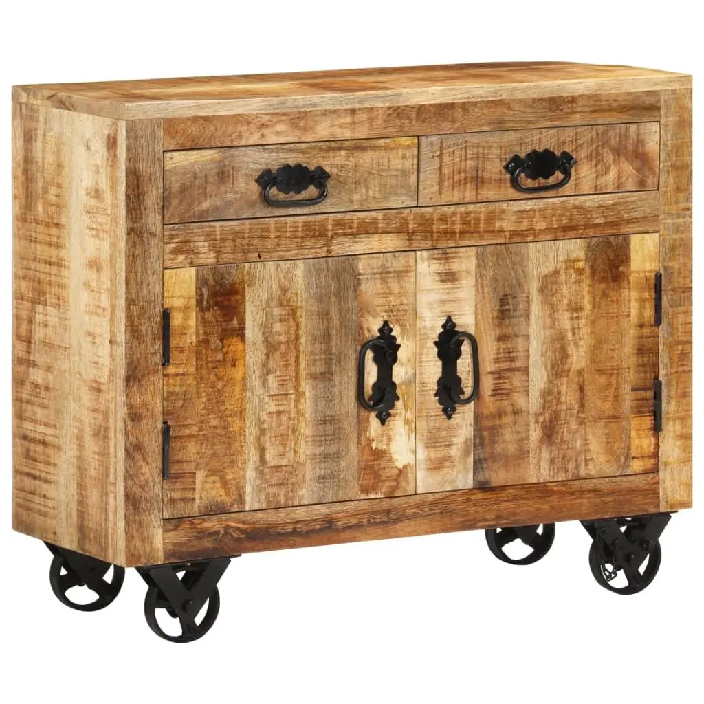 Sideboard Cabinet 80x30x65 cm Solid Mango Wood Storage with Drawers Brown