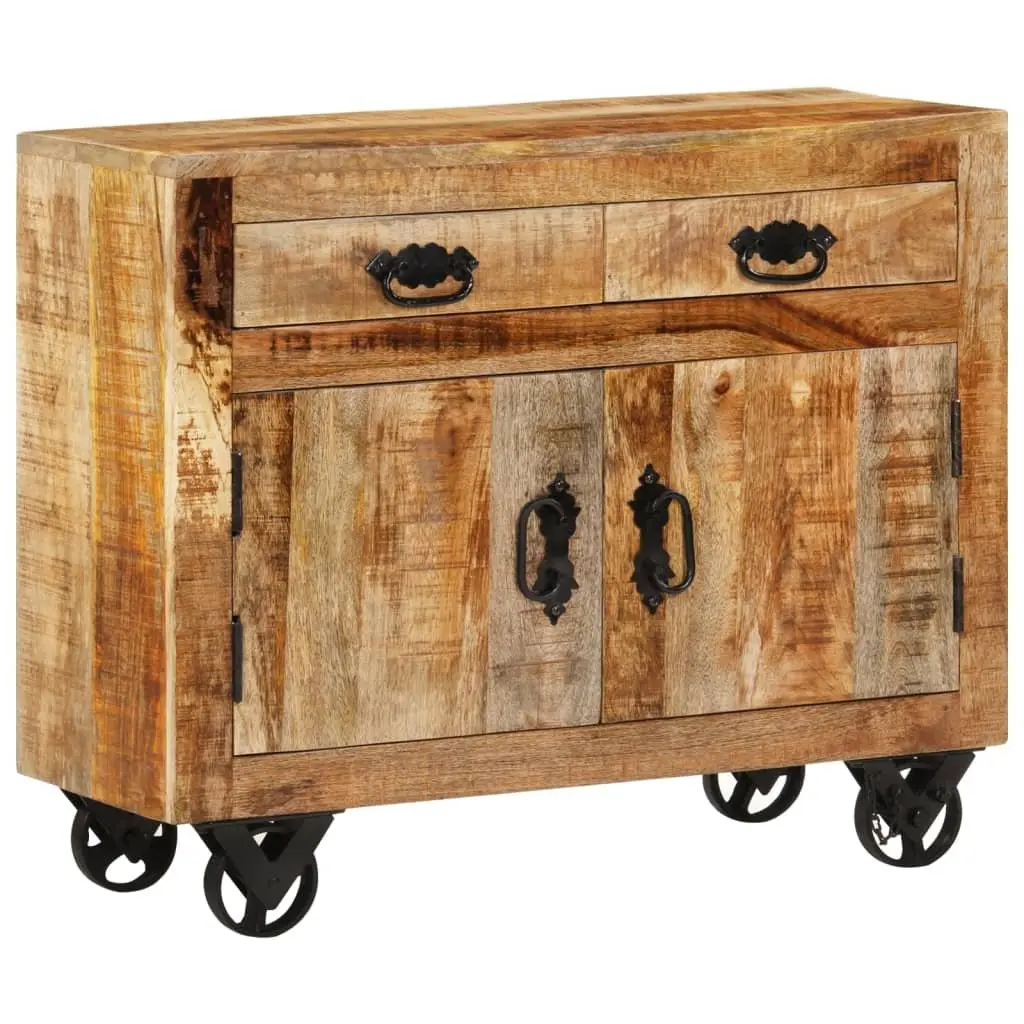 Sideboard Cabinet 80x30x65 cm Solid Mango Wood Storage with Drawers Brown