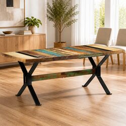 Brown Dining Table 180x90x73cm for Home