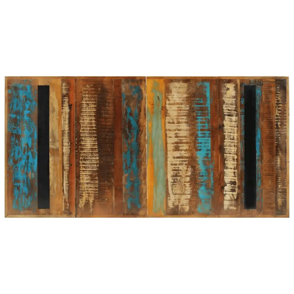 Dining Table Vintage Brown Solid Reclaimed Wood 180x90x73cm Metal Frame Kitchen