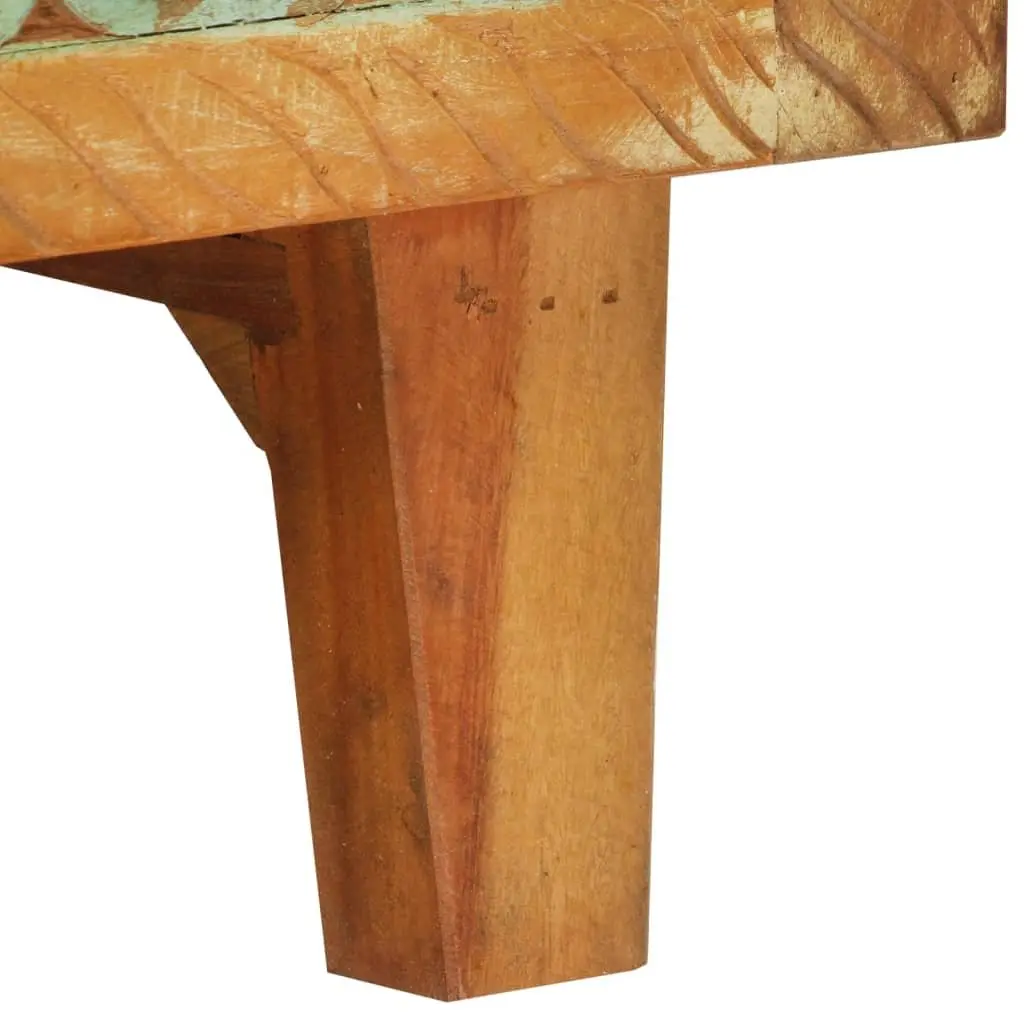 Hand Carved Wooden Sideboard Cabinet Reclaimed Wood Storage Accent Furniture