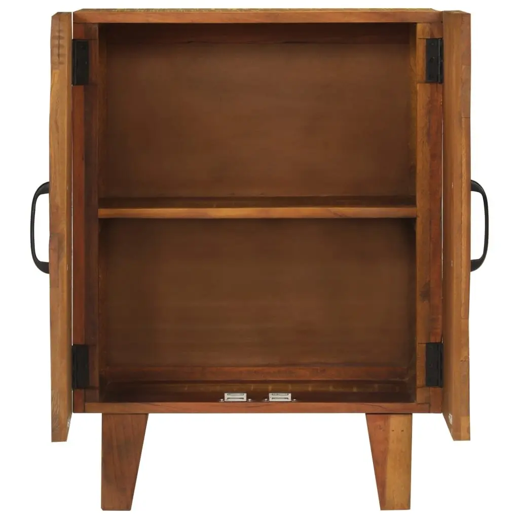 Hand Carved Wooden Sideboard Cabinet Reclaimed Wood Storage Accent Furniture