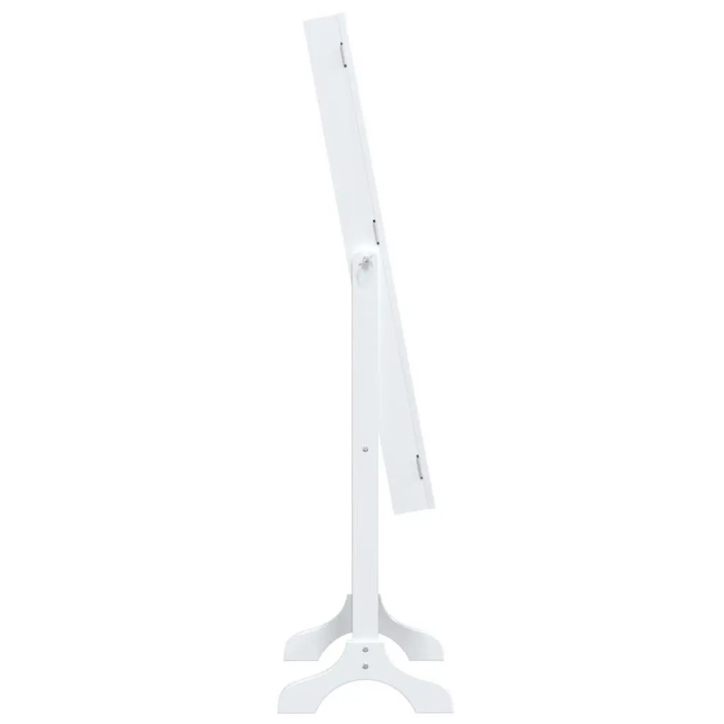 Floor Mirror White Engineered Wood Storage 34x37x146cm for Bedroom Hallway Dressing Room