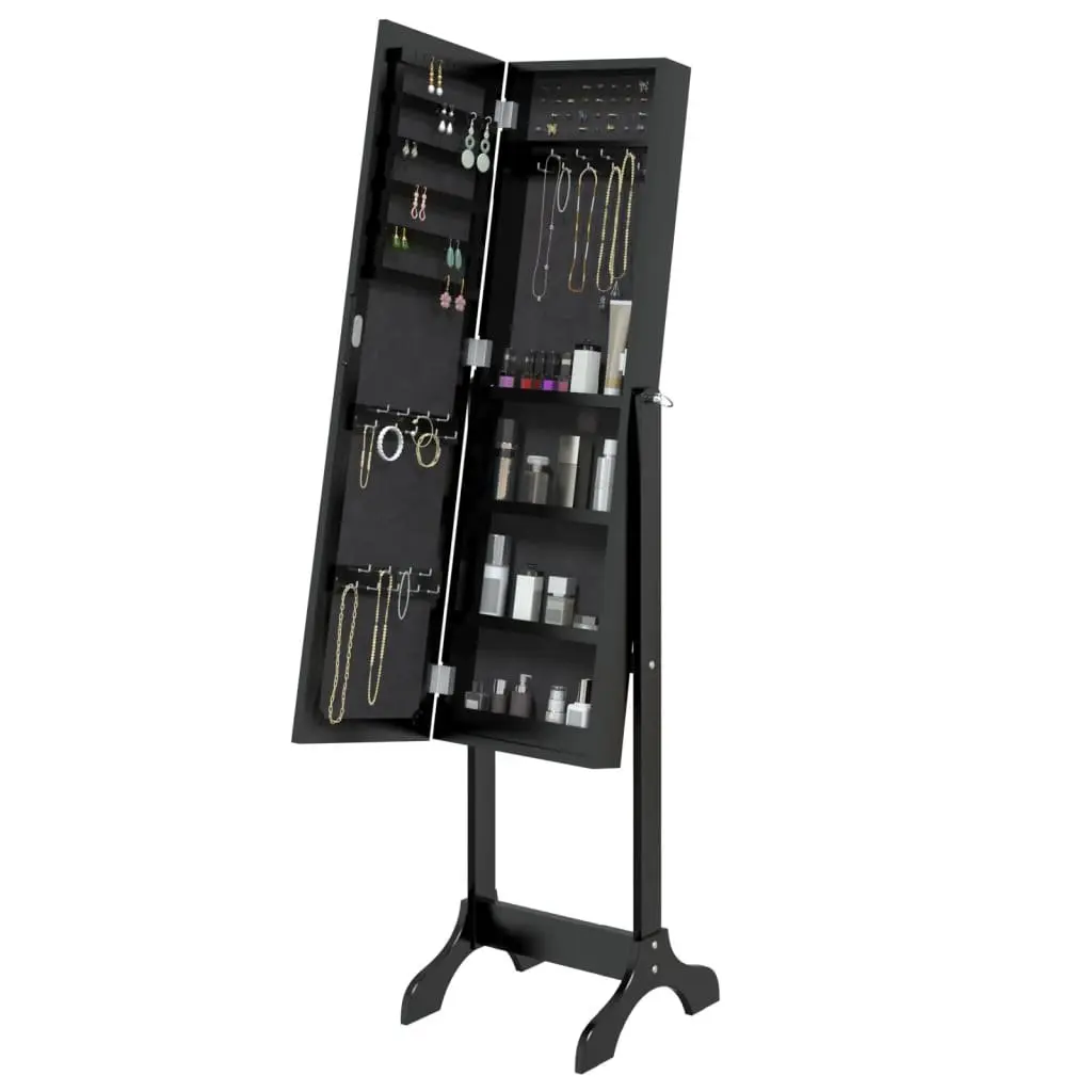 Free-Standing Mirror Black Floor Hallway Bedroom Dressing Room Decor 34x37x146cm