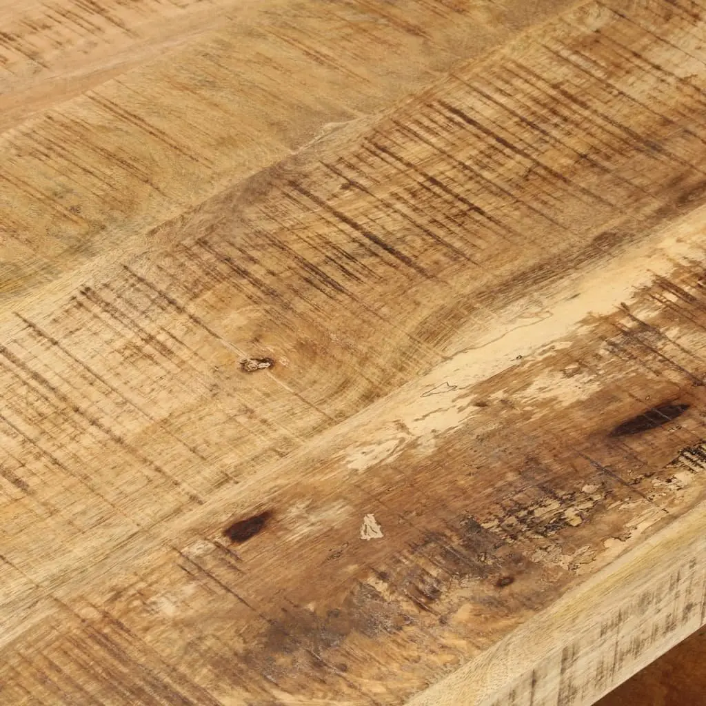 Coffee Table 120x55x40 cm Solid Wood Mango Rustic Two Tier Storage