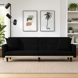 Practical Black Sofa Bed for Guests and Relaxation