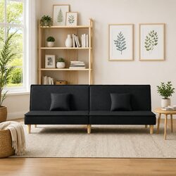 Practical Black Fabric Sofa Bed for Your Home
