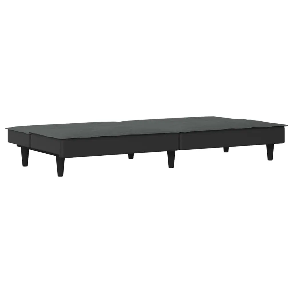 Sofa Bed Fabric Grey Adjustable Backrest Sleeper Couch