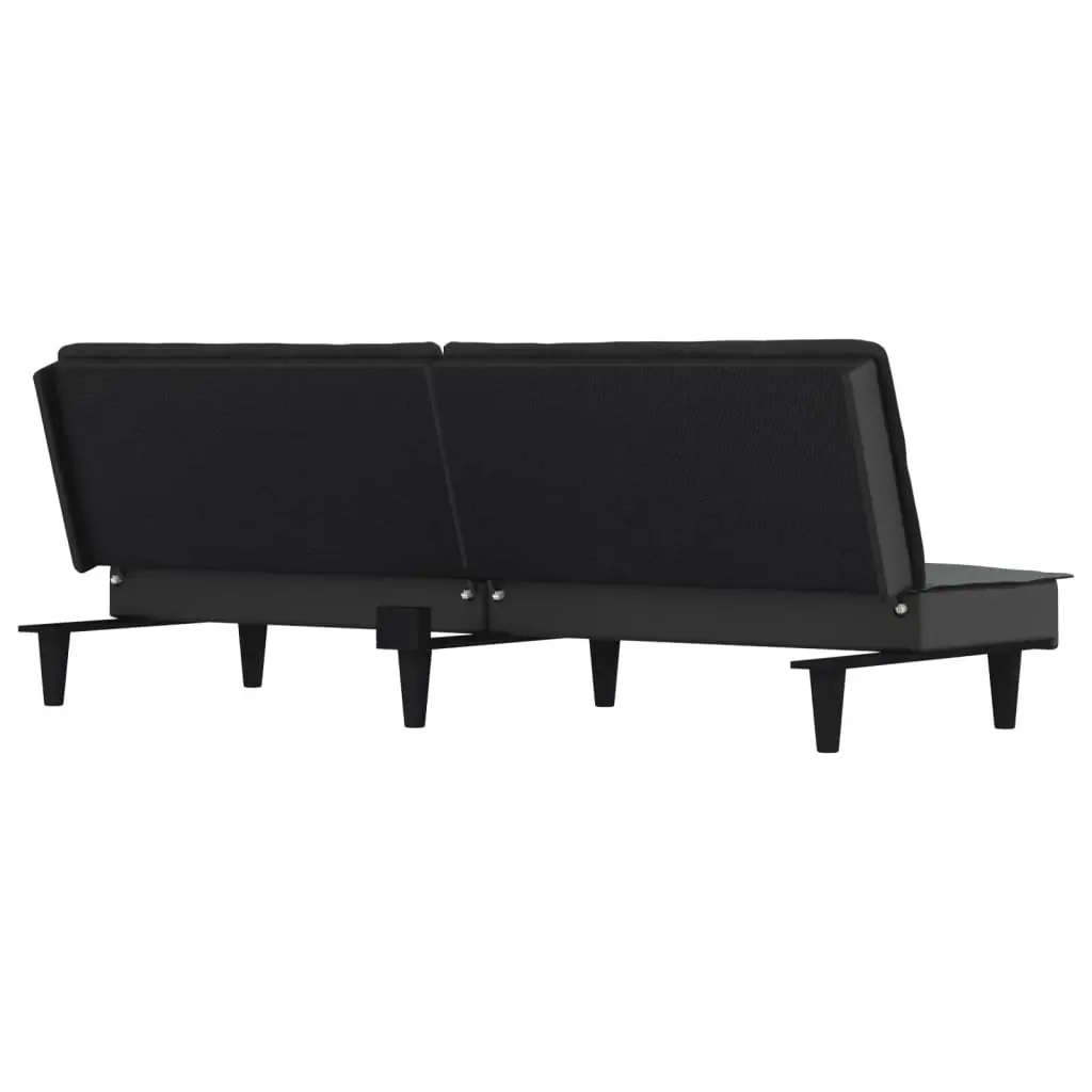 Sofa Bed Fabric Grey Adjustable Backrest Sleeper Couch