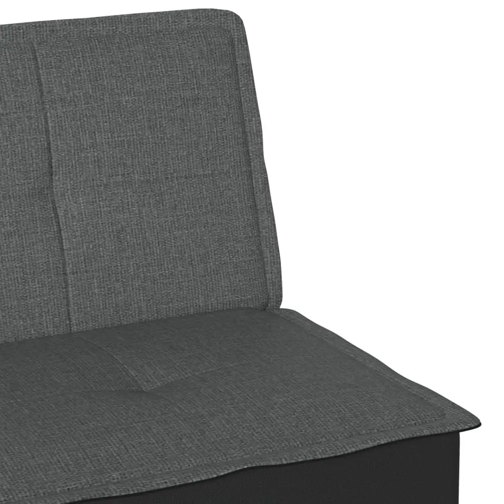 Sofa Bed Fabric Grey Adjustable Backrest Sleeper Couch
