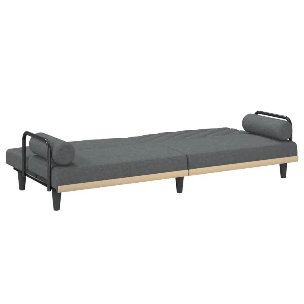 Grey Sofa Bed with Armrests for Home Use