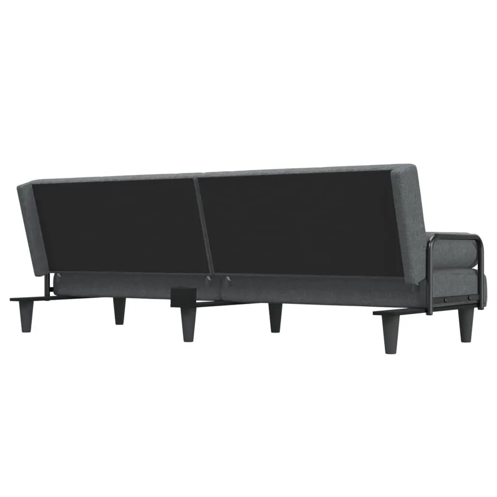 Grey Sofa Bed with Armrests for Home Use