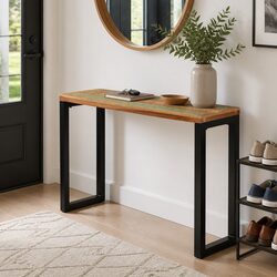 Console Table 110x35x75 cm Solid Reclaimed Wood Hall Entryway Accent Furniture