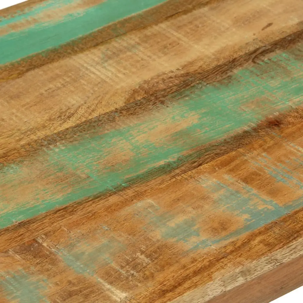 Console Table Solid Reclaimed Wood 110x35x75 cm Multicolour Iron Frame Hall Entryway Accent Furniture