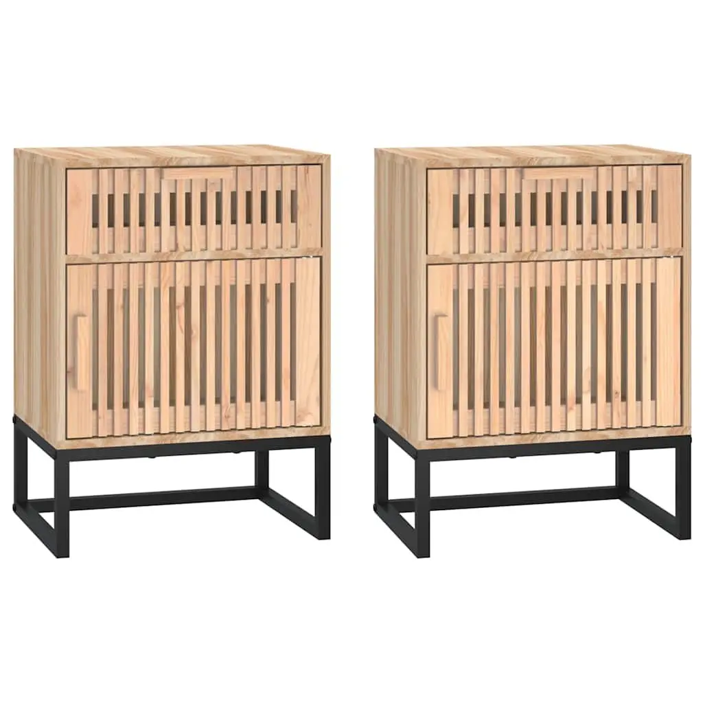 Bedside Cabinets Engineered Wood 40 x 30 x 55.5 cm Brown 2 pcs