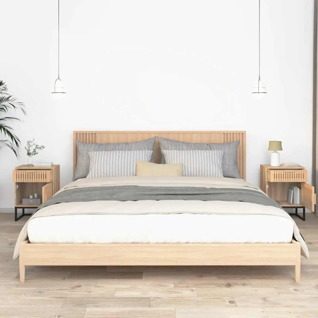 Bedside Cabinets Engineered Wood 40 x 30 x 55.5 cm Brown 2 pcs