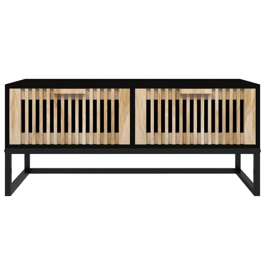 Black Coffee Table with Two Organizing Drawers