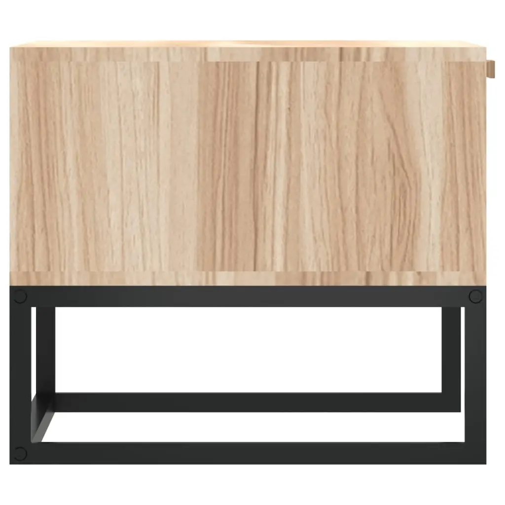 Coffee Table Engineered Wood Brown with Storage Drawers 80 x 40 x 35 cm
