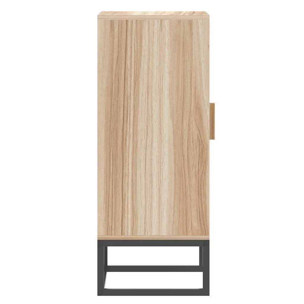 Sideboard Storage Cabinet Engineered Wood 60x30x75cm Brown with Iron Legs