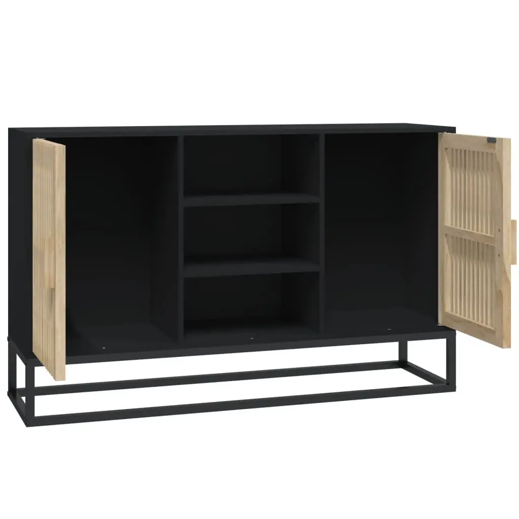 Sideboard Black 105x30x65 cm Storage Cabinet Engineered Wood Furniture Buffet