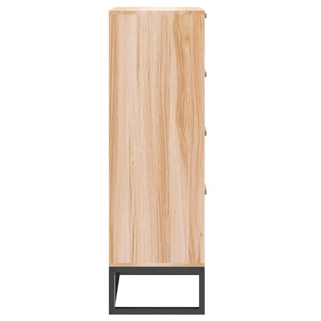 Highboard Engineered Wood Brown Tall Storage Cabinet with Drawers