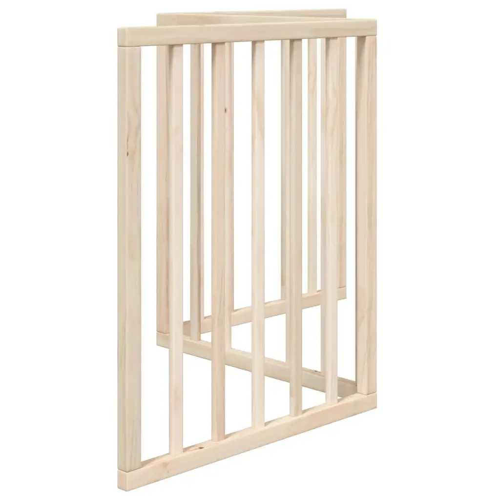 Dog Gate Foldable Poplar Wood 3 Panels 150cm Brown