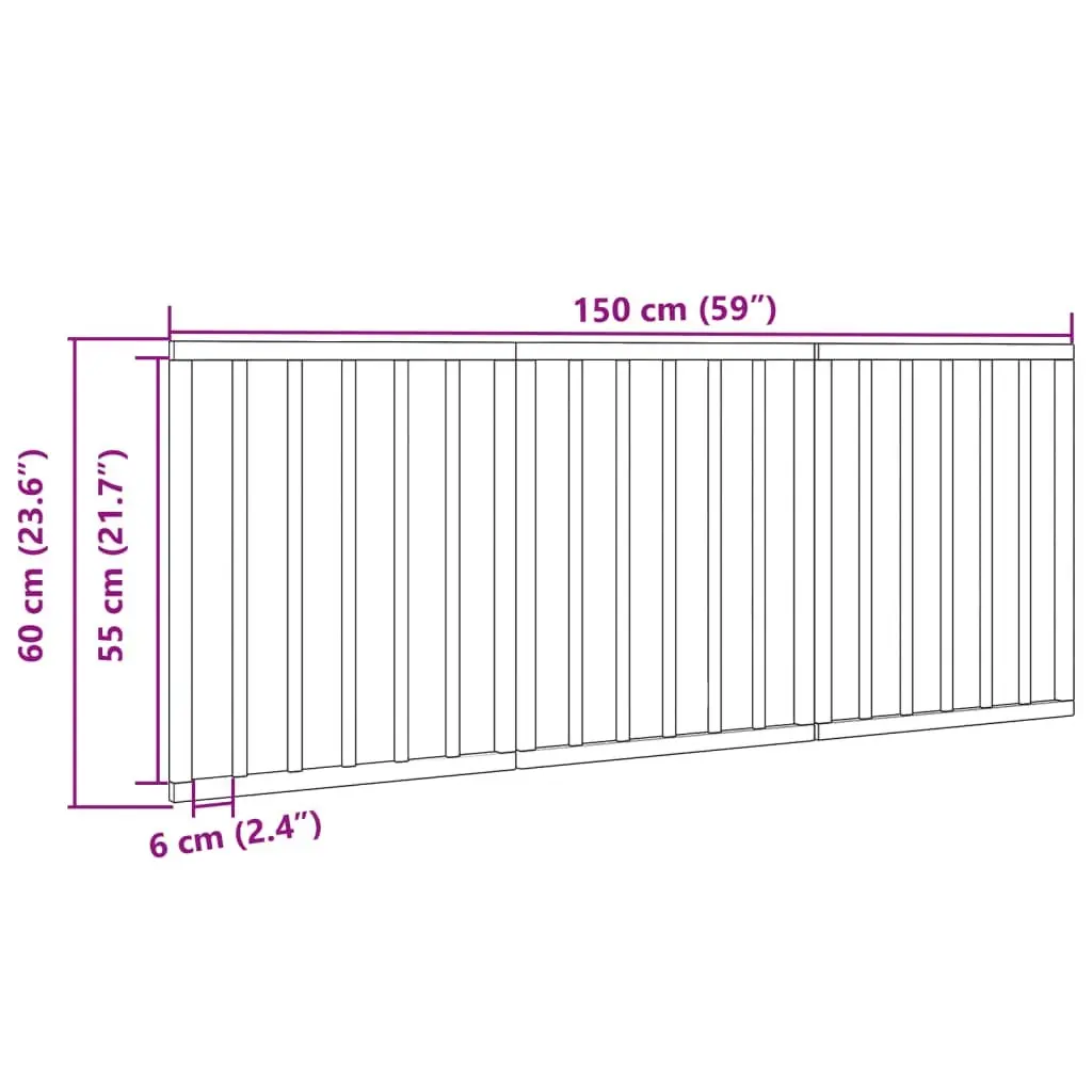Dog Gate Foldable Poplar Wood 3 Panels 150cm Brown