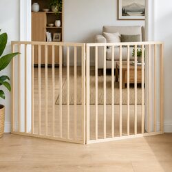 Practical Foldable Dog Gate 2 Panels for Home Use