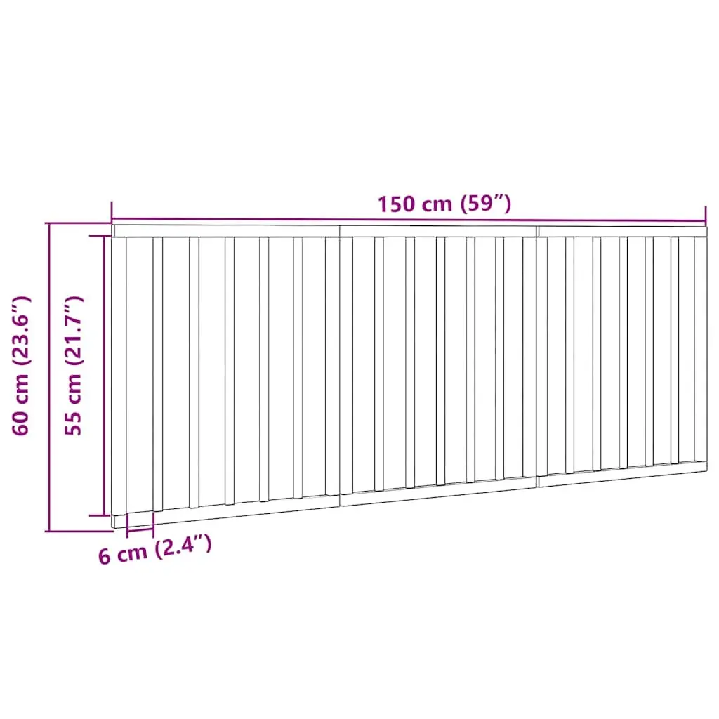 Dog Gate Foldable 3 Panels White 150cm Poplar Wood Pet Safety Barrier