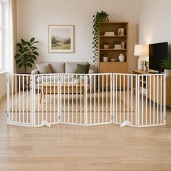 Practical 6-Panel Dog Gate for Home Use