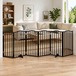 Practical 6-Panel Dog Gate for Home Use