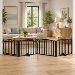 Practical 4 Panel Dog Gate for Various Home Uses